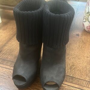 Prada Black Heeled Boots